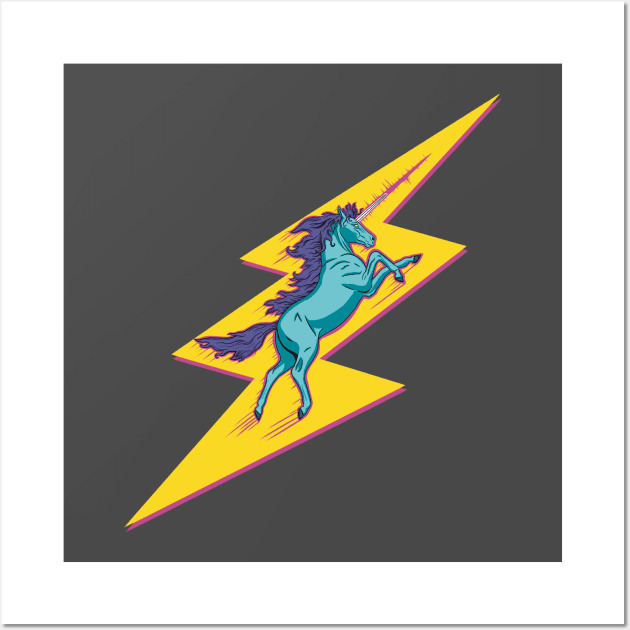 Unicorn Thunder Wall Art by Cheapheat